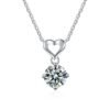 Moissanite Heart Necklace – 925 Sterling Silver Pendant, 1 Carat Jewelry 11 Moissanite Heart Necklace – 925 Sterling Silver Pendant, 1 Carat Jewelry 11