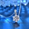 Moissanite Snowflake Necklace – 925 Sterling Silver Pendant, 1 Carat New Arrivals 11