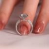 Moissanite Solitaire Ring – Crown Setting, Sterling Silver, 1 Carat Jewelry 10
