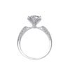 Moissanite Solitaire Ring – Crown Setting, Sterling Silver, 1 Carat Jewelry 8