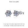 Moissanite Stud Earrings – 6-Prong Round Studs, Sterling Silver Earrings 12 Moissanite Stud Earrings – 6-Prong Round Studs, Sterling Silver Earrings 12