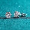 Moissanite Stud Earrings – 6-Prong Round Studs, Sterling Silver Earrings 10 Moissanite Stud Earrings – 6-Prong Round Studs, Sterling Silver Earrings 10