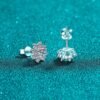 Snowflake Stud Earrings – Moissanite & 925 Sterling Silver, 1 ct Pair Earrings 11 Snowflake Stud Earrings – Moissanite & 925 Sterling Silver, 1 ct Pair Earrings 11