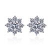 Snowflake Stud Earrings – Moissanite & 925 Sterling Silver, 1 ct Pair Earrings 8 Snowflake Stud Earrings – Moissanite & 925 Sterling Silver, 1 ct Pair Earrings 8