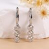 Moissanite Drop Earrings – Three Stone Sterling Silver Huggies New Arrivals 10 Moissanite Drop Earrings – Three Stone Sterling Silver Huggies New Arrivals 10