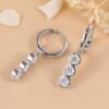 Moissanite Drop Earrings – Three Stone Sterling Silver Huggies New Arrivals 12 Moissanite Drop Earrings – Three Stone Sterling Silver Huggies New Arrivals 12
