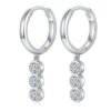 Moissanite Drop Earrings – Three Stone Sterling Silver Huggies New Arrivals 8 Moissanite Drop Earrings – Three Stone Sterling Silver Huggies New Arrivals 8