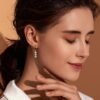 Moissanite Drop Earrings – Three Stone Sterling Silver Huggies New Arrivals 9 Moissanite Drop Earrings – Three Stone Sterling Silver Huggies New Arrivals 9