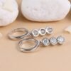Moissanite Drop Earrings – Three Stone Sterling Silver Huggies New Arrivals 11 Moissanite Drop Earrings – Three Stone Sterling Silver Huggies New Arrivals 11